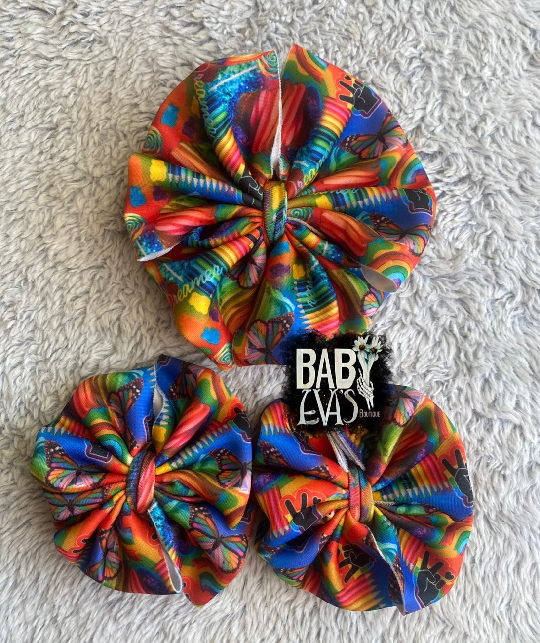 Rainbow Messy Bow