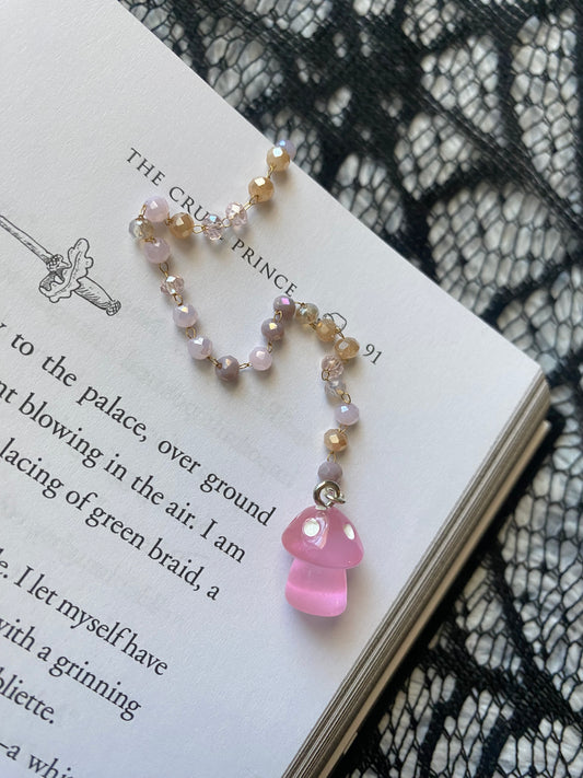 Dusty Rose Mushroom Bookmark