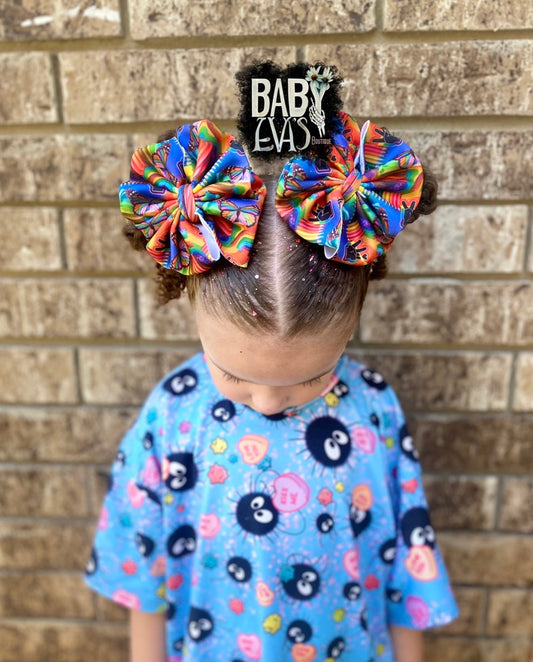 Rainbow Messy Bow